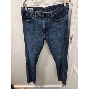 Levis Premium 511 Slim Fit Mens Blue Denim Jeans W36 L32 Big E - 344J Button